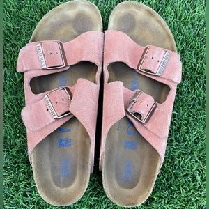 Pink suede Birkenstocks size 39